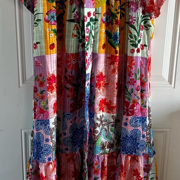 NEW ALDEN ADAIR women's heather dress in floral Size Large. - Picture 2 of 9